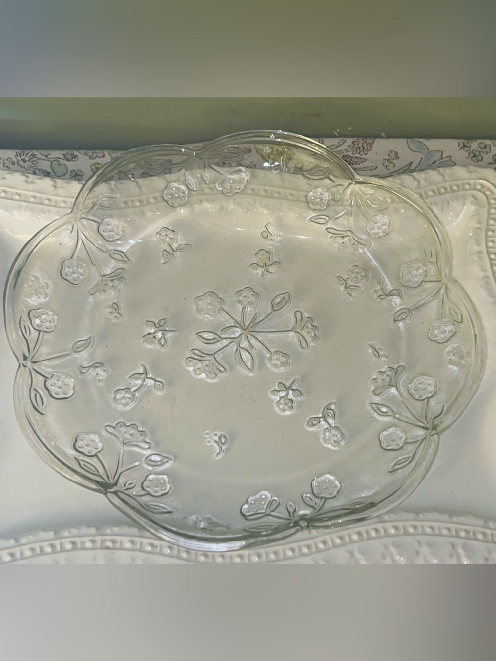 Anchor Hocking Savannah Clear 10 inch serving platter